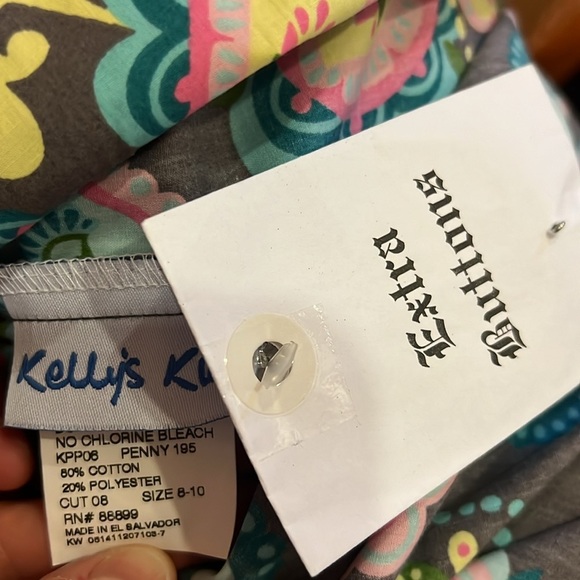 Kelly’s Kids grey girls dress with paisleys size 8-10 new with tags - Picture 5 of 5